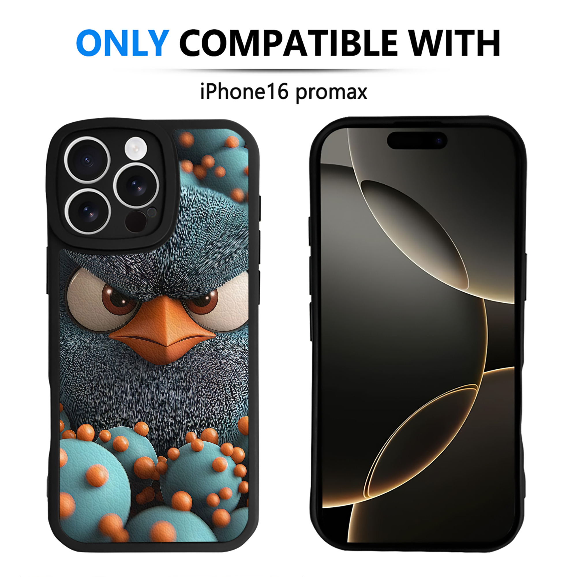 （画像用） Angry Birds アングリーバード 【iPhone 16シリーズ対応】シリコンスマホケース（レザー調） 材質：シリコン